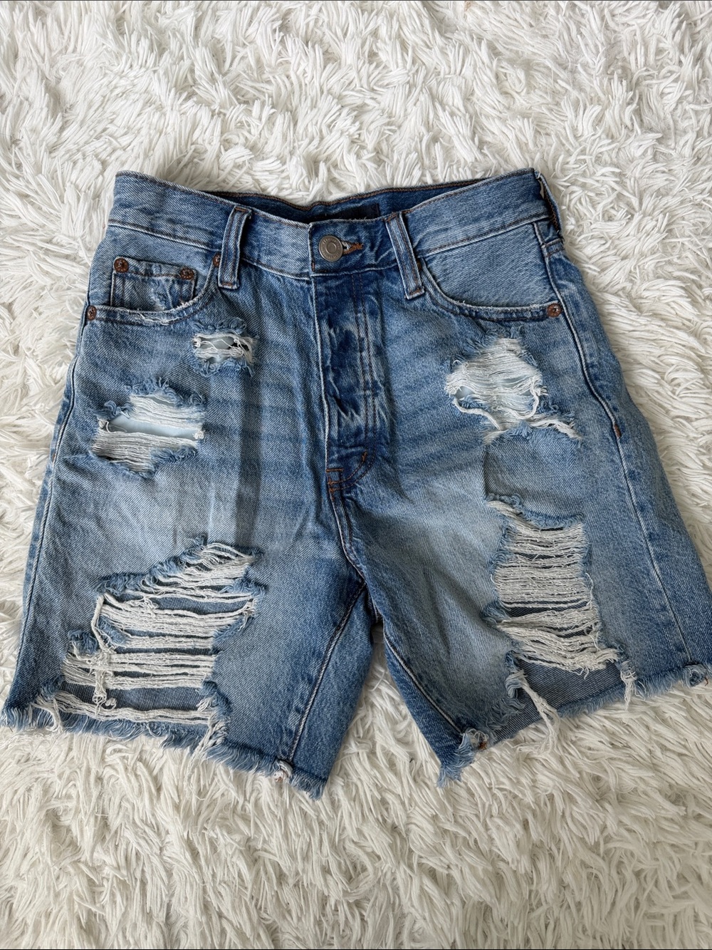 Aeropostale Denim Jeans Baggy Shorts Size 00